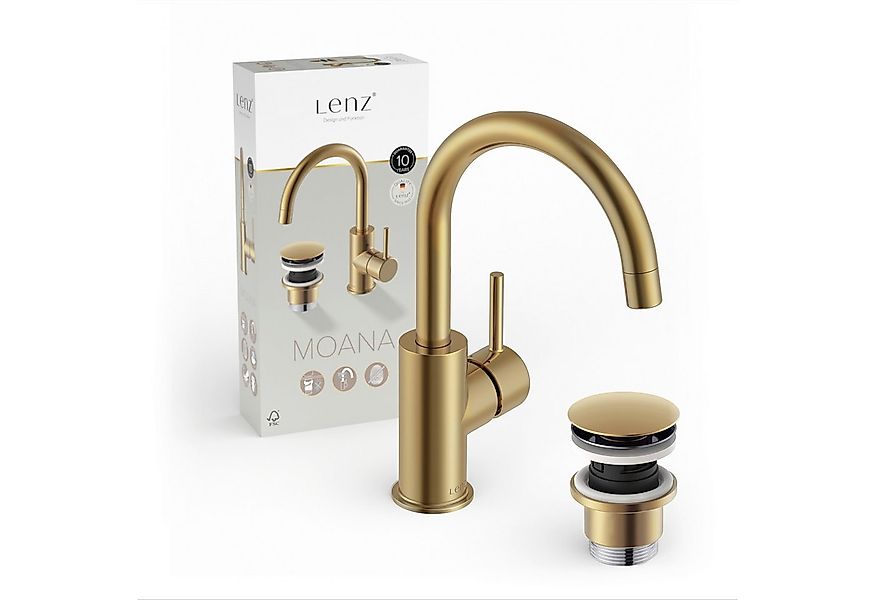 Lenz Waschtischarmatur MOANA (Armatur mit Pop-Up-Ventil) günstig online kaufen