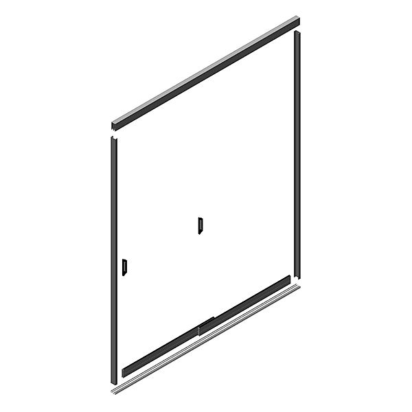 Dreamgarden Glasschiebewand 2,0 x 2,10 Meter 2-türig Glas Klar Anthrazit günstig online kaufen