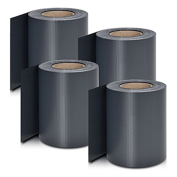 Juskys PVC Sichtschutzstreifen 4er Set Anthrazit günstig online kaufen