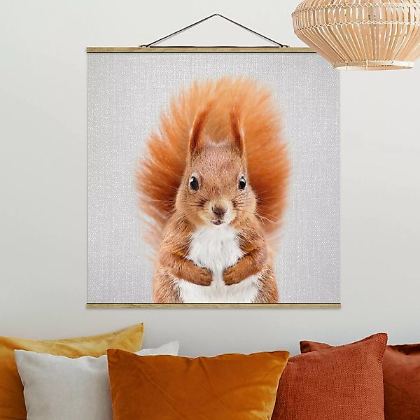 Stoffbild mit Posterleisten Eichhörnchen Elisabeth günstig online kaufen