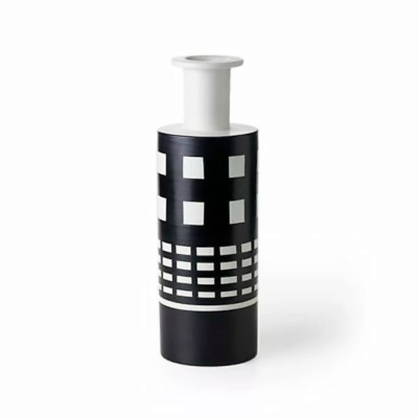 Vase Projet Memphis - Spool Rocchetto keramik weiß schwarz / By Ettore Sott günstig online kaufen