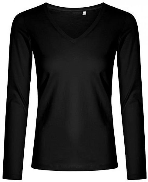 Promodoro Langarmshirt Damen V-Neck T-Shirt Longsleeve, günstig online kaufen