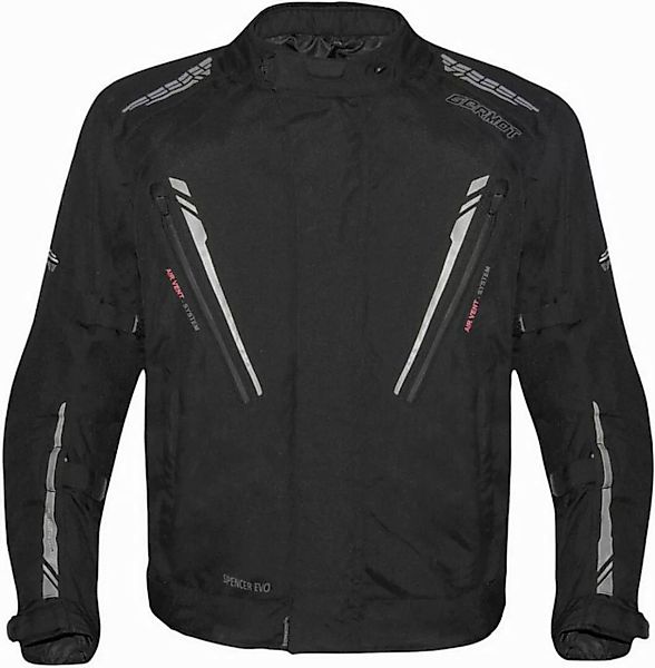 Germot Motorradjacke Germot Spencer Evo Textiljacke Schwarz / Grau Übergröß günstig online kaufen