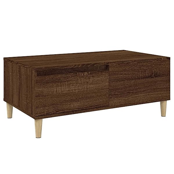 vidaXL Couchtisch Couchtisch Braun Eichen-Optik 90x50x36,5 günstig online kaufen