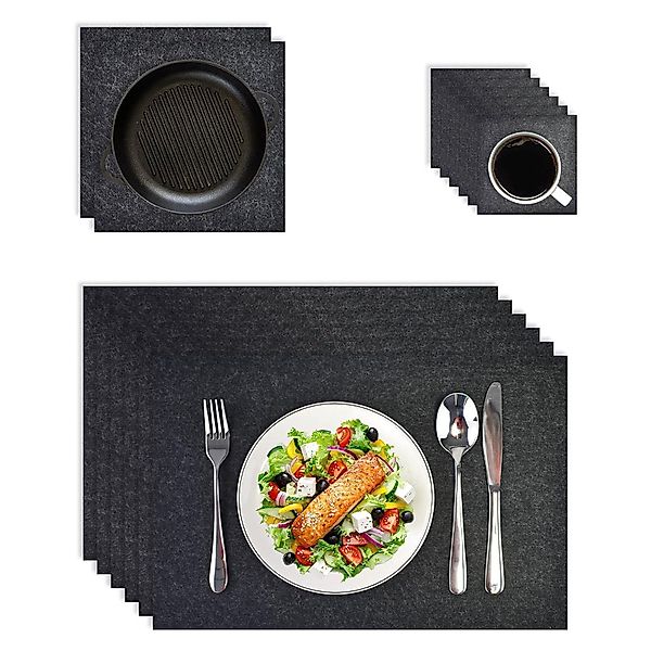 Tanndesign Platzset TANNDESIGN Filz-Tischset 'Luise' 14-tlg. günstig online kaufen