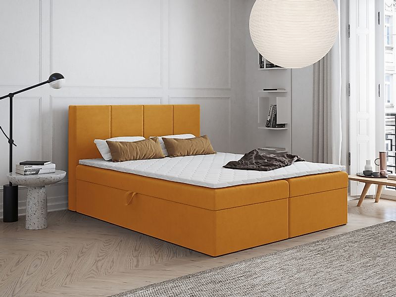 Godre Boxspringbett mit Bettkasten FARO 130x190 günstig online kaufen