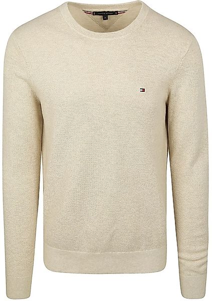 Tommy Hilfiger Structure Pullover Beige - Größe L günstig online kaufen