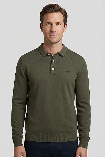 FYNCH-HATTON Strickpullover aus Baumwolle, mit Polokragen und kurzer Knopfl günstig online kaufen