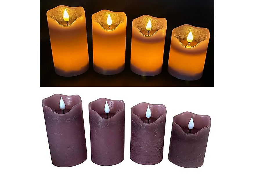 Online-Fuchs LED-Kerze - 4 LED Kerzen im Set mit Dimmer, Timer und Fernbedi günstig online kaufen