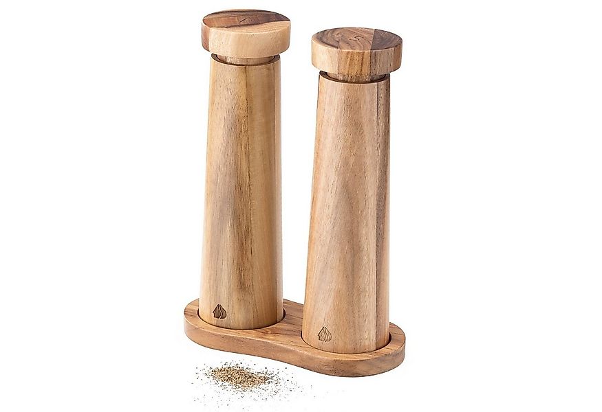 Navaris Gewürzbehälter Salz und Pfeffer Mühle Set - Gewürzmühle Grinder Str günstig online kaufen