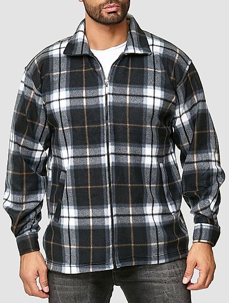 Egomaxx Blouson Fleece Holzfäller Karierte Arbeitsjacke günstig online kaufen