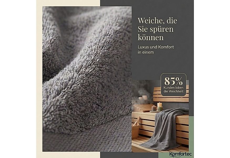 Komfortec Handtuch Set aus 100% Baumwolle, 4 Handtücher 50x100 cm und 4 Bad günstig online kaufen
