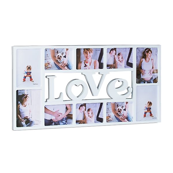 relaxdays Collagerahmen Bilderrahmen LOVE für 10 günstig online kaufen