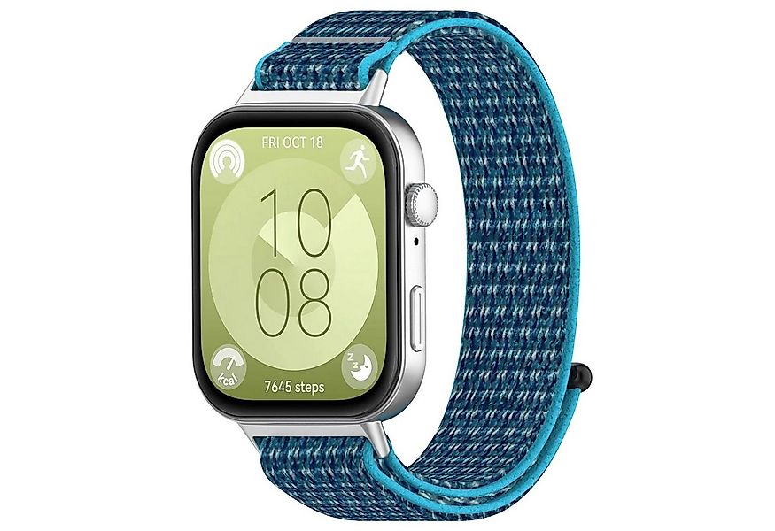 Wigento Smartwatch-Armband Für Huawei Watch Fit 4 / 4 Pro / 3 Nylon Klettve günstig online kaufen