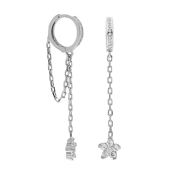 dKeniz Paar Ohrhänger "925/- Sterling Silber rhodiniert Glänzend 2,5cm Zirk günstig online kaufen