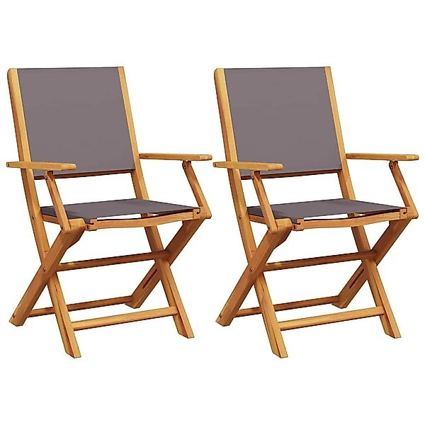 vidaXL Gartenstuhl Gartenstühle 2 Stk. Anthrazit günstig online kaufen