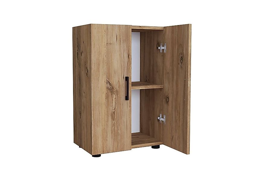 en.casa Beistellschrank »Åsnes« Allzweckschrank 74x49x32cm mit 2 Ablagen Ei günstig online kaufen