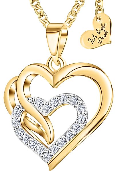 Limana Herzkette 925 Silber gold Kette günstig online kaufen