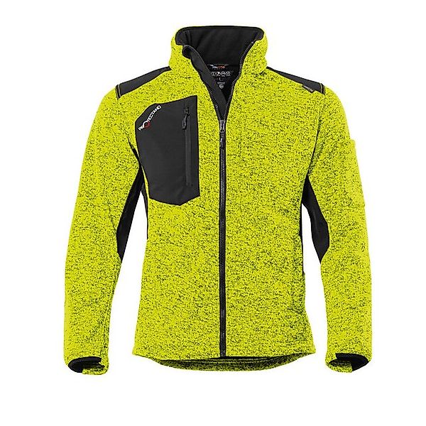Qualitex Workwear Strickfleecejacke wärmende (melange) Strickfleece-Übergan günstig online kaufen