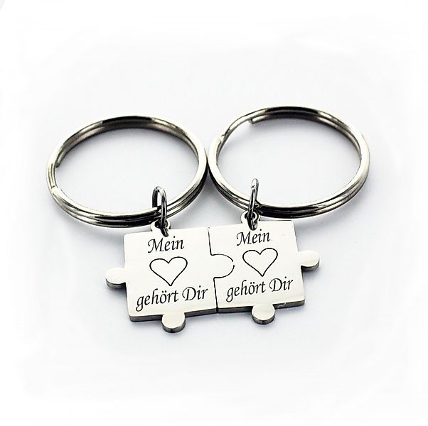 Lieblingsmensch Schlüsselanhänger Partner Set Puzzleteile - Mein Herz gehör günstig online kaufen