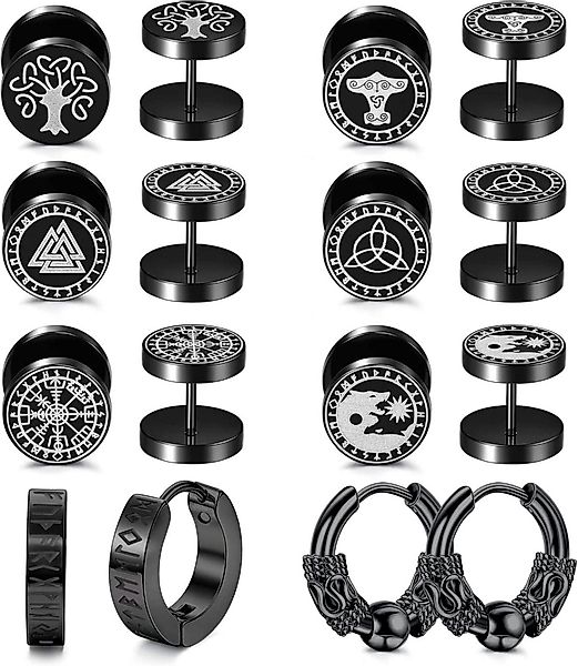 LuxusKollektion Schmuckset Herren Ohrstecker Set Wikinger günstig online kaufen