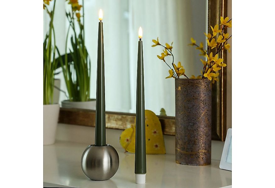 Deluxe Homeart LED-Kerze LED Stabkerzen ELLA Deluxe Tafelkerze flackernd H: günstig online kaufen