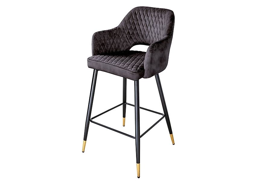 riess-ambiente Barhocker PARIS grau / schwarz-gold (Einzelartikel, 1 St), S günstig online kaufen