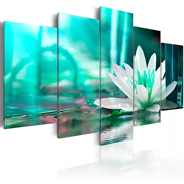Wandbild - Turquoise Lotus günstig online kaufen