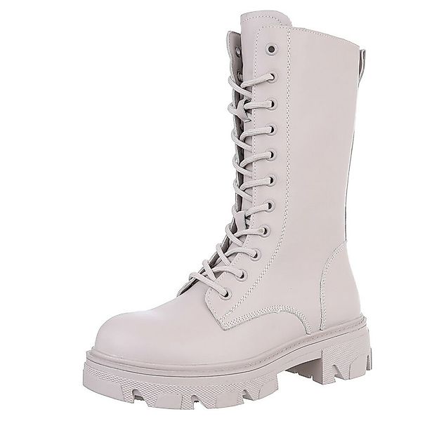 Ital-Design Damen Freizeitschnürschuhe aus echtem Leder Schnürstiefelette ( günstig online kaufen