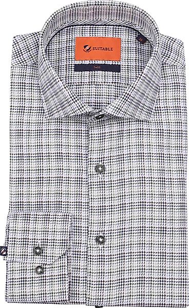 Suitable Hemd Druck Grün  - Größe 41 günstig online kaufen