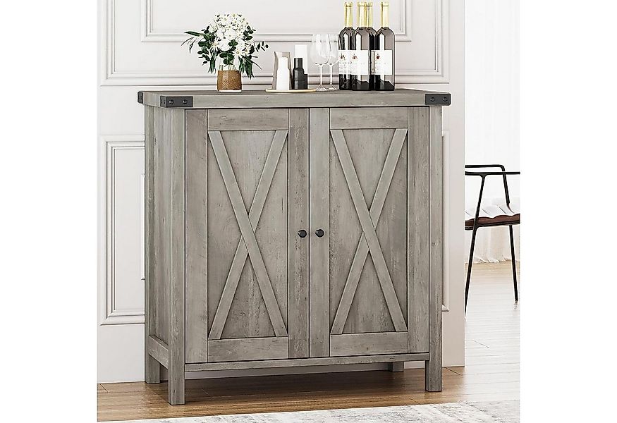 GarveeMore Buffet Sideboard mit 2 Türen Küchenschrank Aufbewahrungsschrank günstig online kaufen