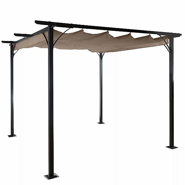 MCW Pergola C42 3x3m Taupe-Braun günstig online kaufen