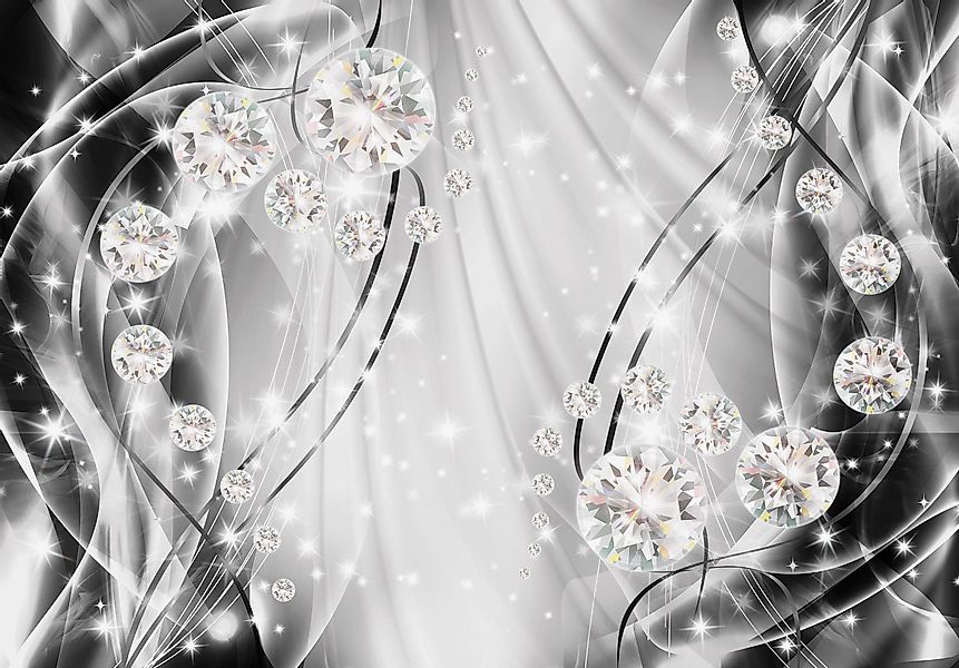 Wallarena Fototapete Abstrakt Moderne Diamant Silber günstig online kaufen