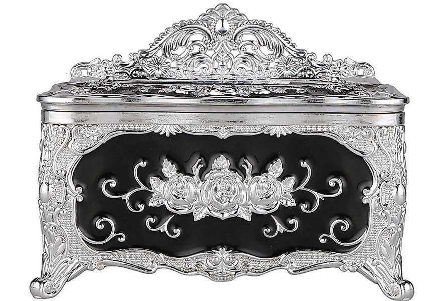 Dekonaz Aufbewahrungsbox Serviettenhalter, Serviettenspender, Silber & Schw günstig online kaufen