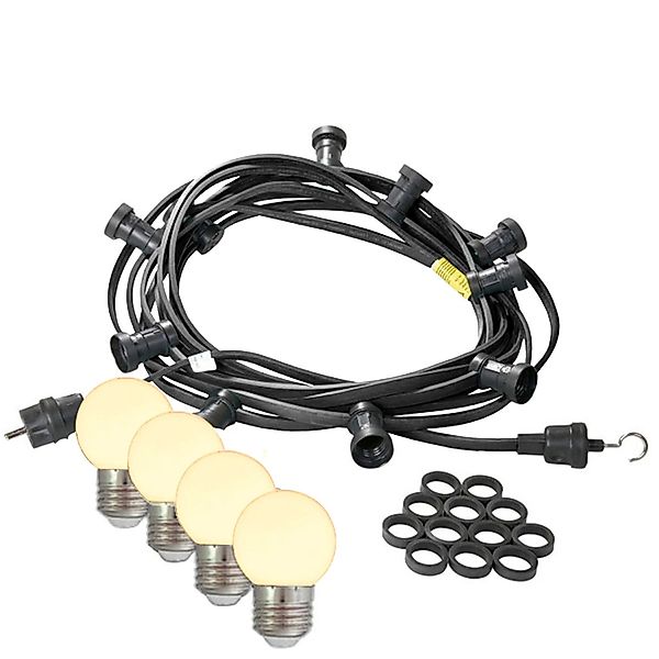 Satisfire Illu- Partylichterkette 10m Außen Biergarten 20 Warmweiße E27 LED günstig online kaufen