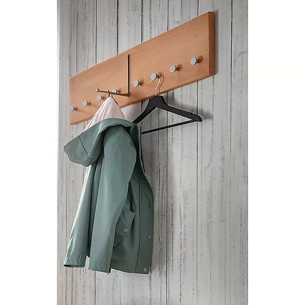 Garderobenpaneel mit 1 Klapphaken 80 cm Buche massiv CUENCA-137 günstig online kaufen