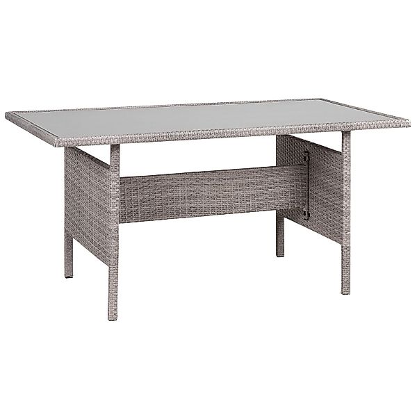 Beliani Gartentisch VITERBO Hellgrau 145x80x74 günstig online kaufen