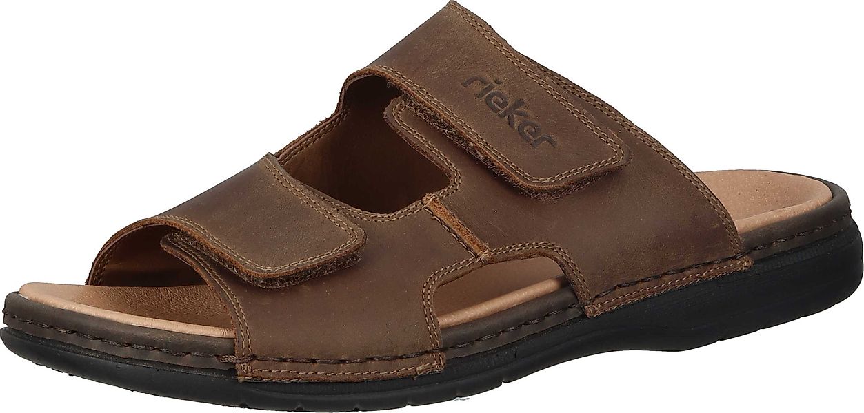 Rieker Pantoletten Pantolette aus echtem Fettleder günstig online kaufen