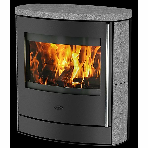 Fireplace Adamis Kaminofen Speckstein Schwarz 7 kW günstig online kaufen