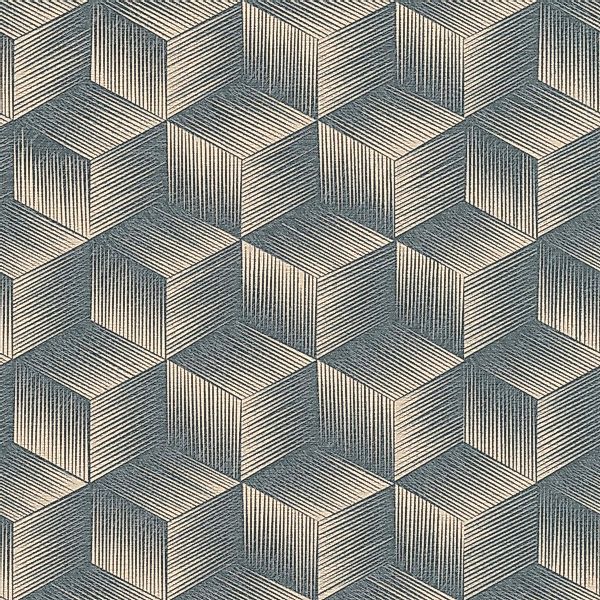 Bricoflor Tapete mit Würfel Design in 3D Optik Geometrische Vliestapete in günstig online kaufen