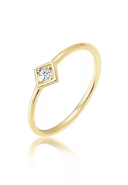 Elli DIAMONDS Verlobungsring "Verlobungsring Geo Diamant (0.03 ct.) 375 Gel günstig online kaufen