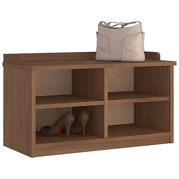 vidaXL Schuhschrank Flurbank SANDNES 87x40x50 cm Massivholz Kiefer günstig online kaufen