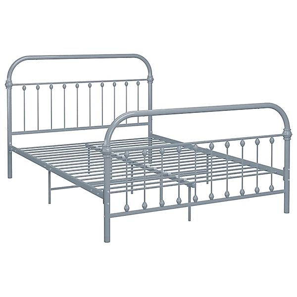 vidaXL Bettgestell Grau Metall 120x200 cm Modell 1618275 günstig online kaufen