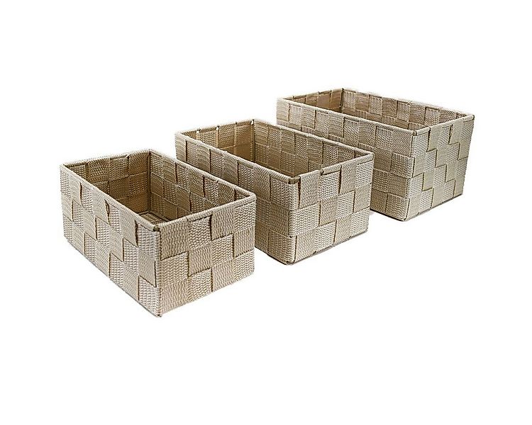 Marabellas Shop Organizer 3er-Set geflochtene Aufbewahrungsboxen für Badezi günstig online kaufen