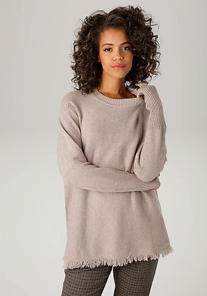 Aniston CASUAL Strickpullover mit eingestricktem Stern im Rücken günstig online kaufen