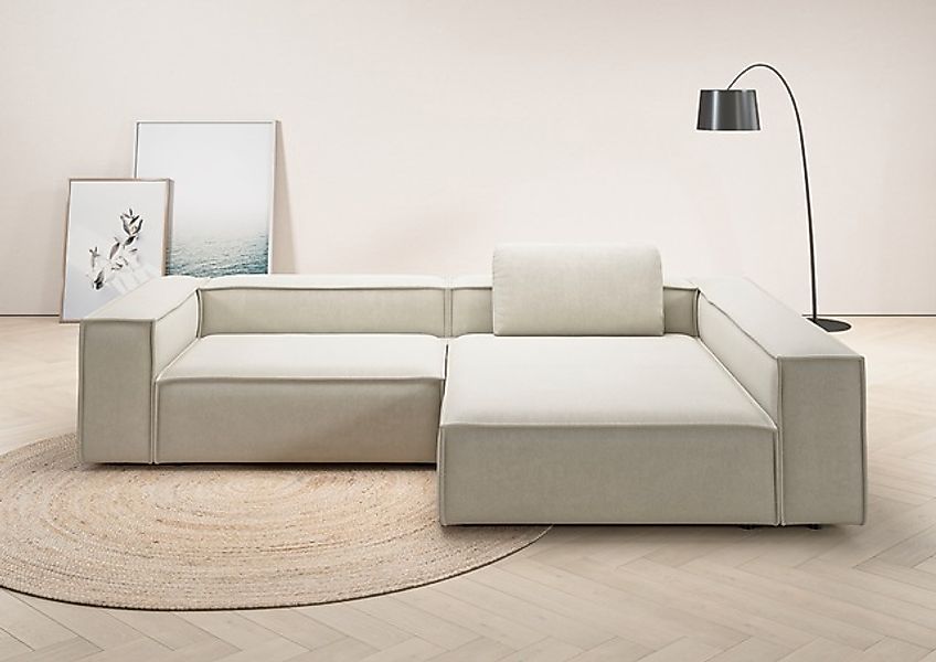 Places of Style Ecksofa »Watertown, moderne XXL L-Form, 306 cm breit«, Komf günstig online kaufen