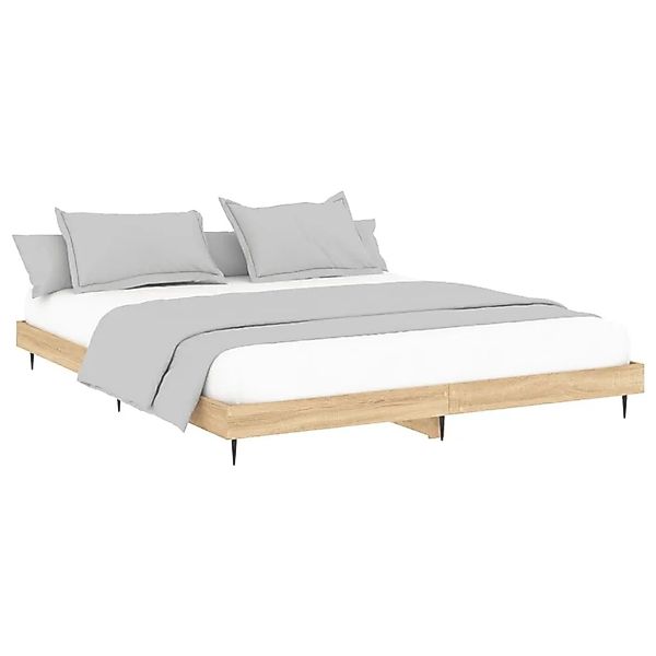vidaXL Bettgestell Ohne Matratze Sonoma-Eiche 140x200 cm Holzwerkstoff 8322 günstig online kaufen