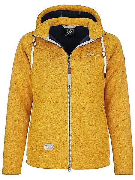 Dry Fashion Fleecejacke Föhr Damen Fleece-Jacke Strickjacke Föhr mit Kapuze günstig online kaufen