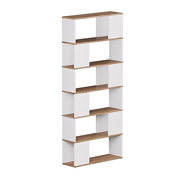 Vicco Raumteiler Eneos, Weiß/Goldkraft Eiche, 80 x 186 cm günstig online kaufen