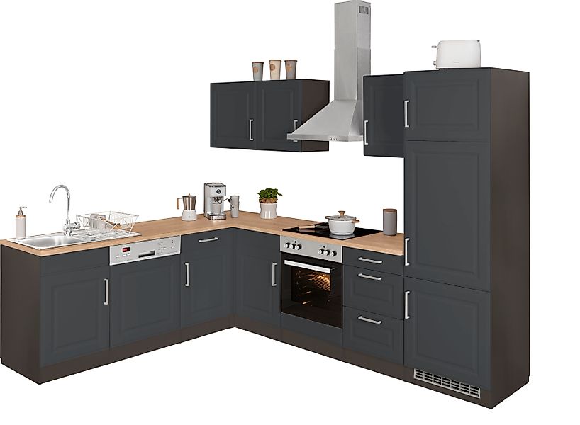 KOCHSTATION Winkelküche »KS-Stockholm«, Stellbreite 220/280 cm, mit hochwer günstig online kaufen